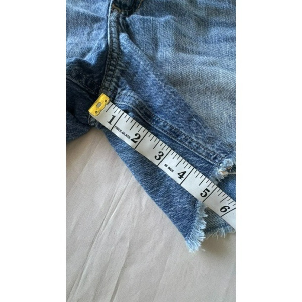Abercrombie Kids Girls Mid Rise Baggy Denim Shorts Size 9/10 Distressed Jeans - Picture 12 of 15